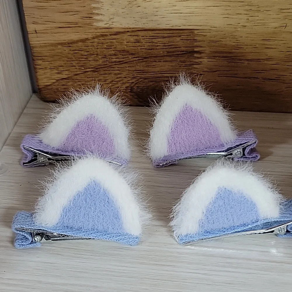 KAWAII CAT EAR HAIR CLIPS, Choice of Color